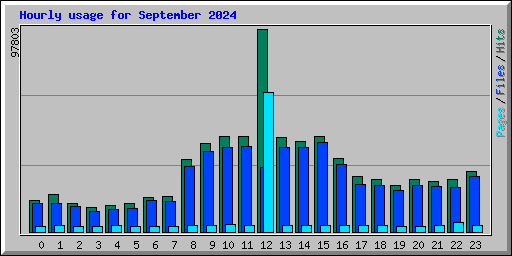 Hourly usage for September 2024