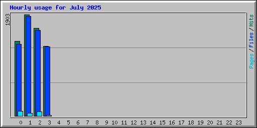 Hourly usage for July 2025